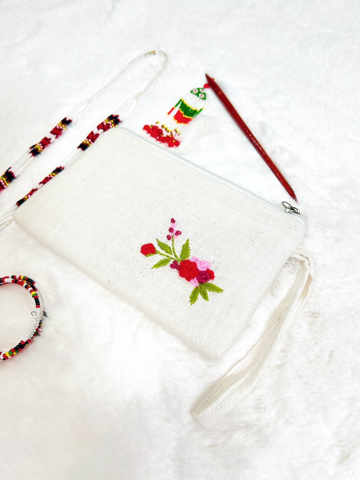 Rosy Handmade Embroidered Wallet