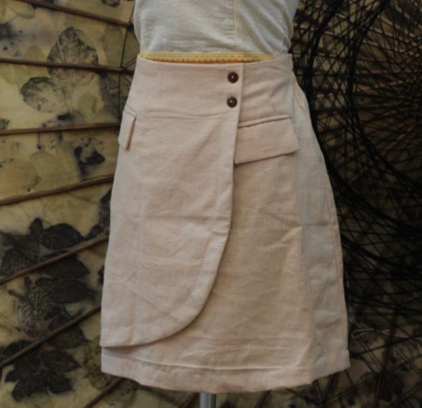 Solid Cotton Short Skirt