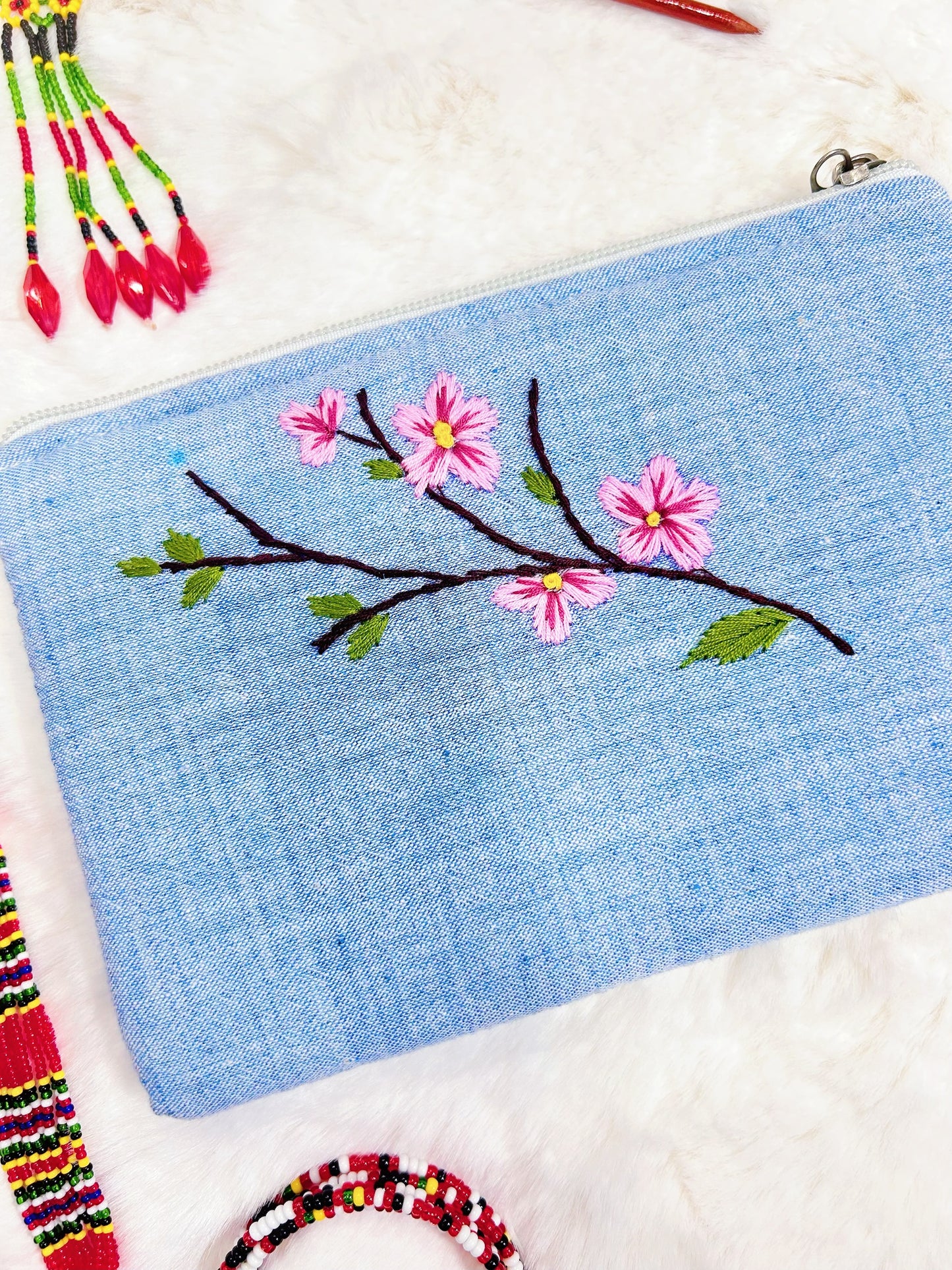 Cherry Handmade Embroidered wallet
