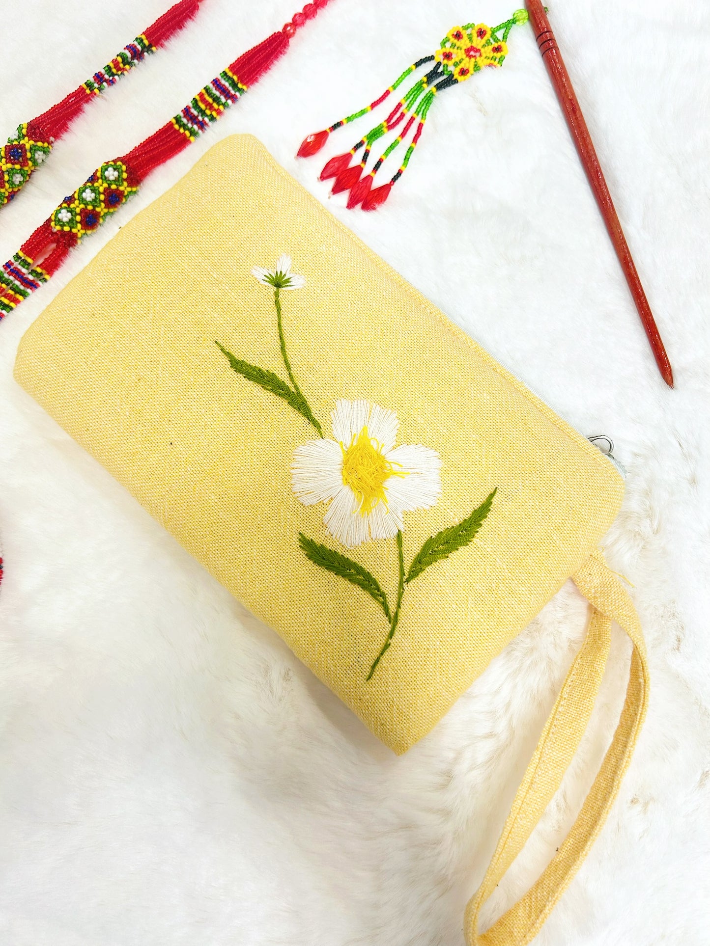Cobra Saffron Handmade Embroidered Wallet
