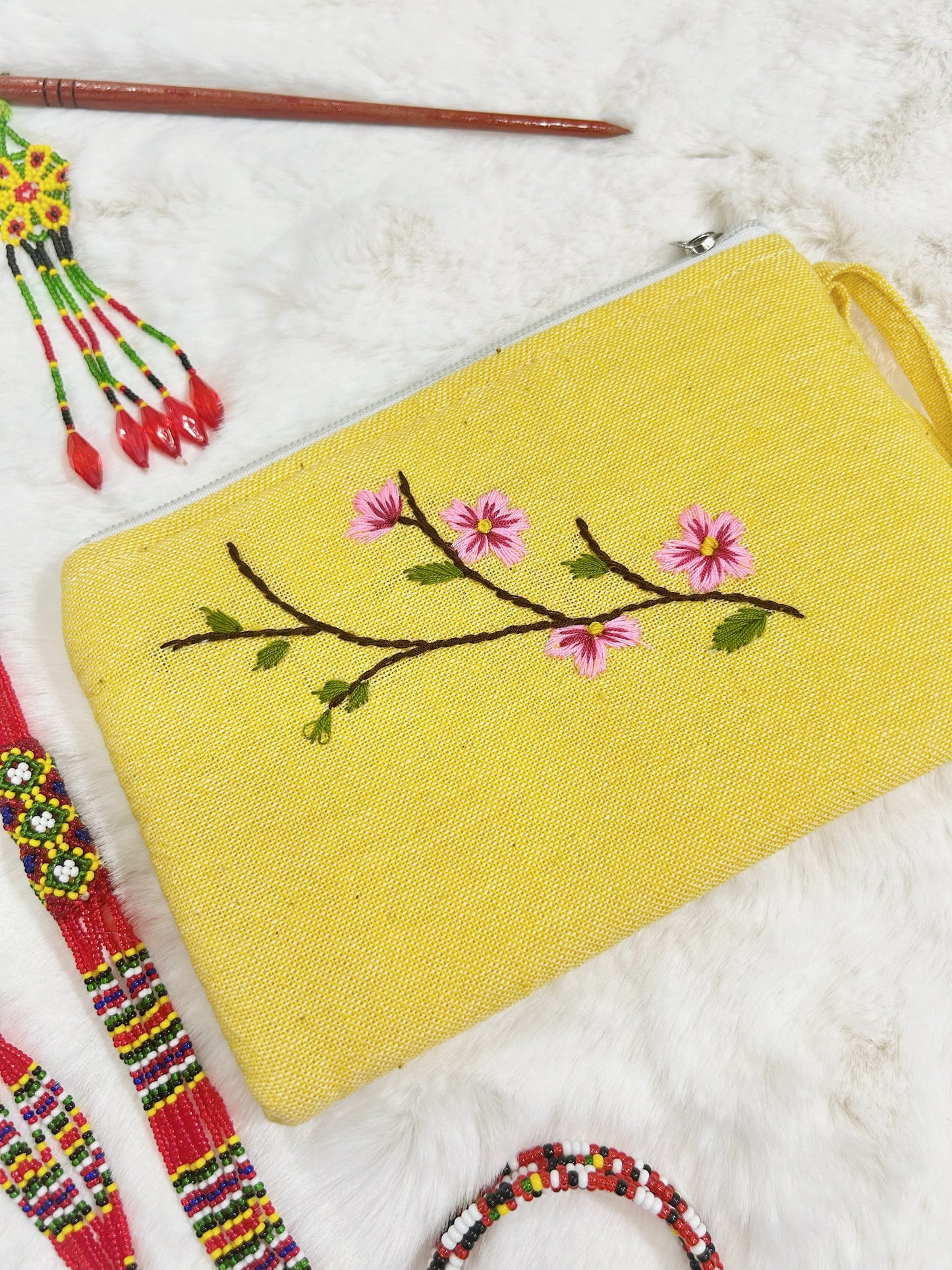Cherry Handmade Embroidered wallet