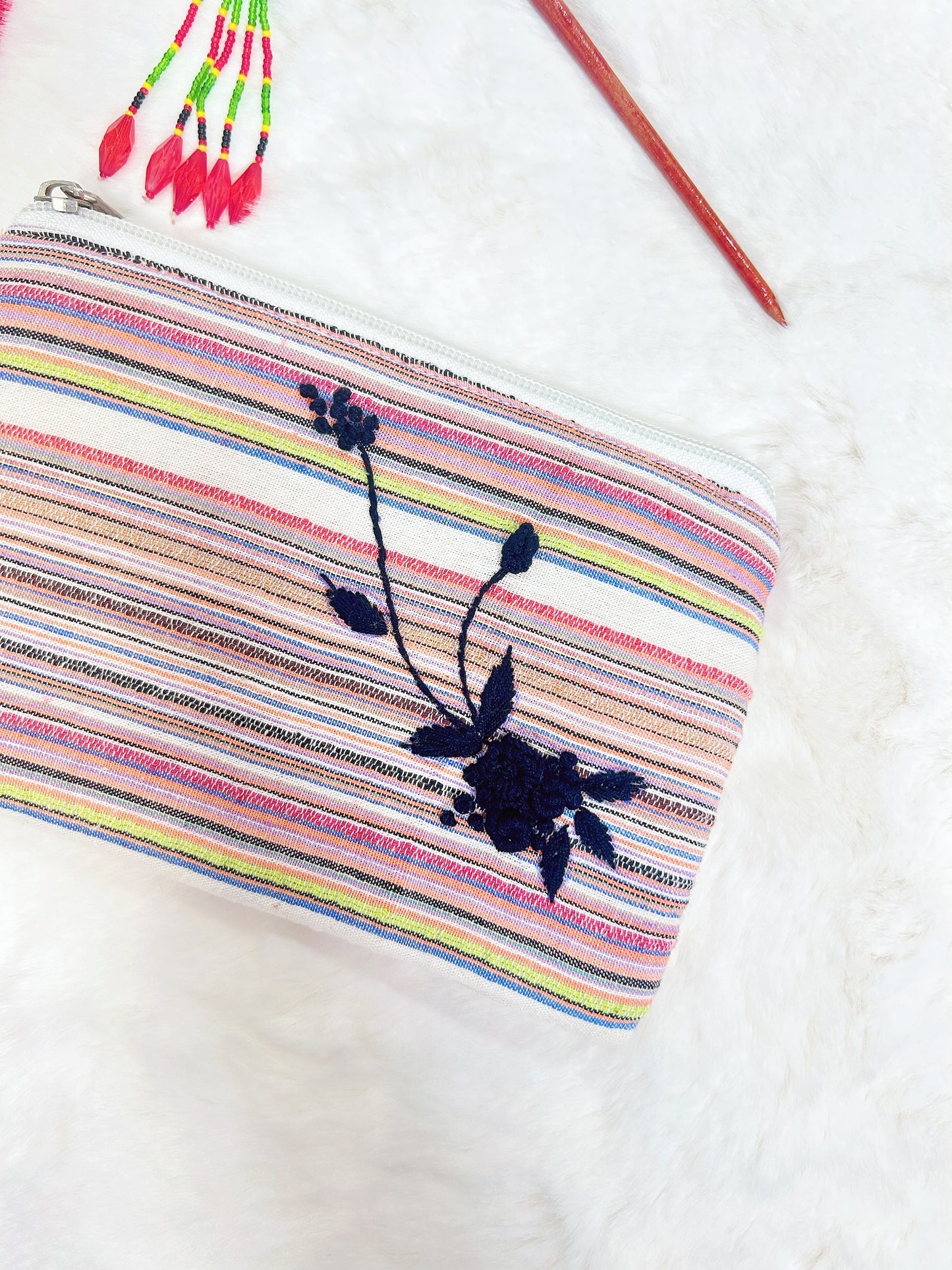 Rosy Handmade Embroidered Wallet