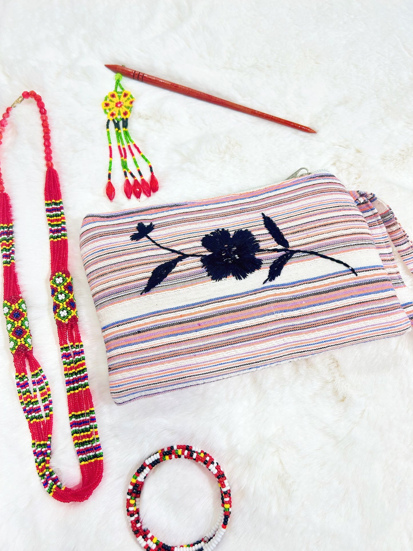 Cobra Saffron Handmade Embroidered Wallet