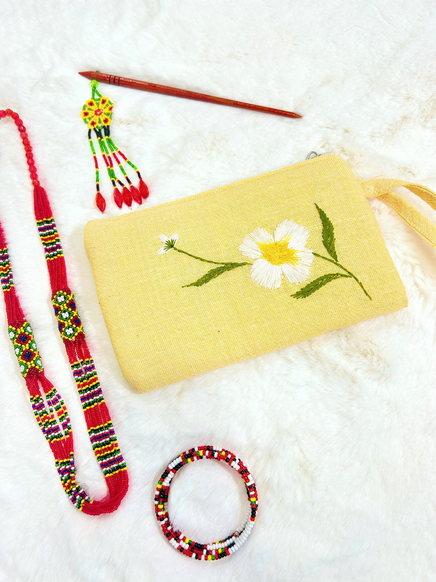 Cobra Saffron Handmade Embroidered Wallet