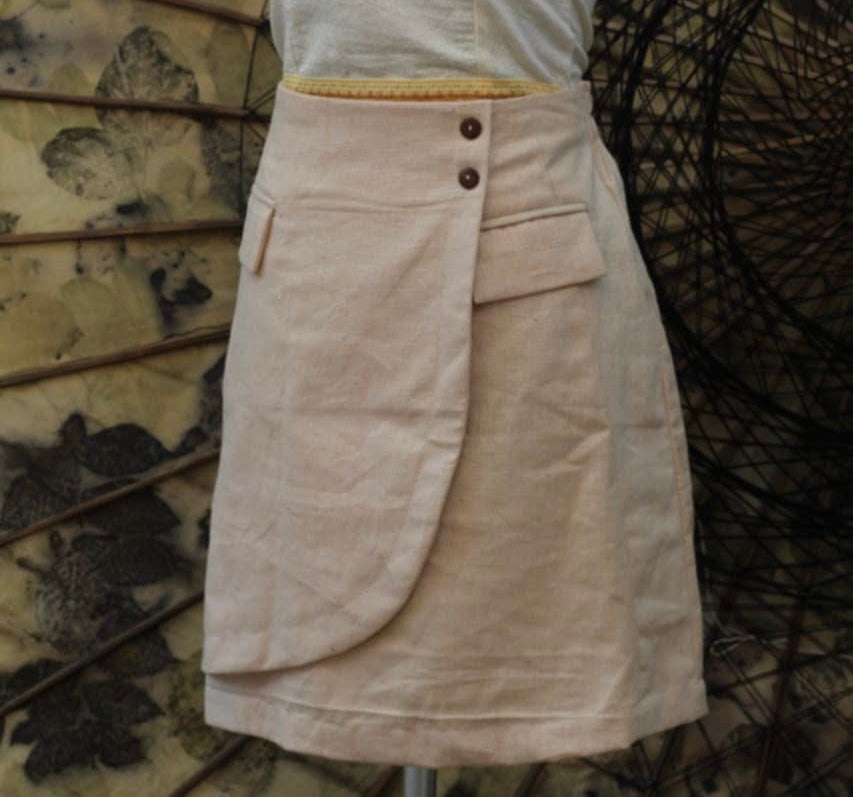 Solid Cotton Short Skirt