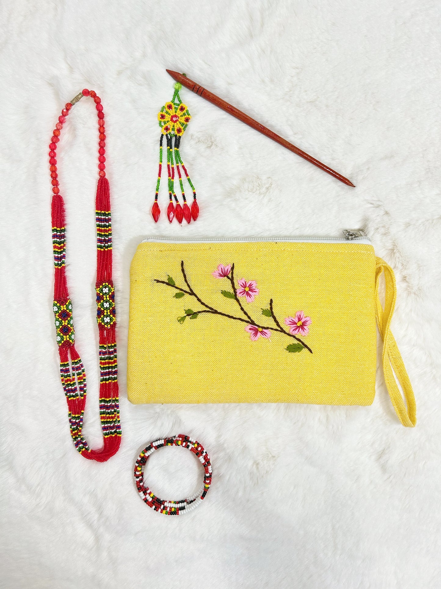Cherry Handmade Embroidered wallet