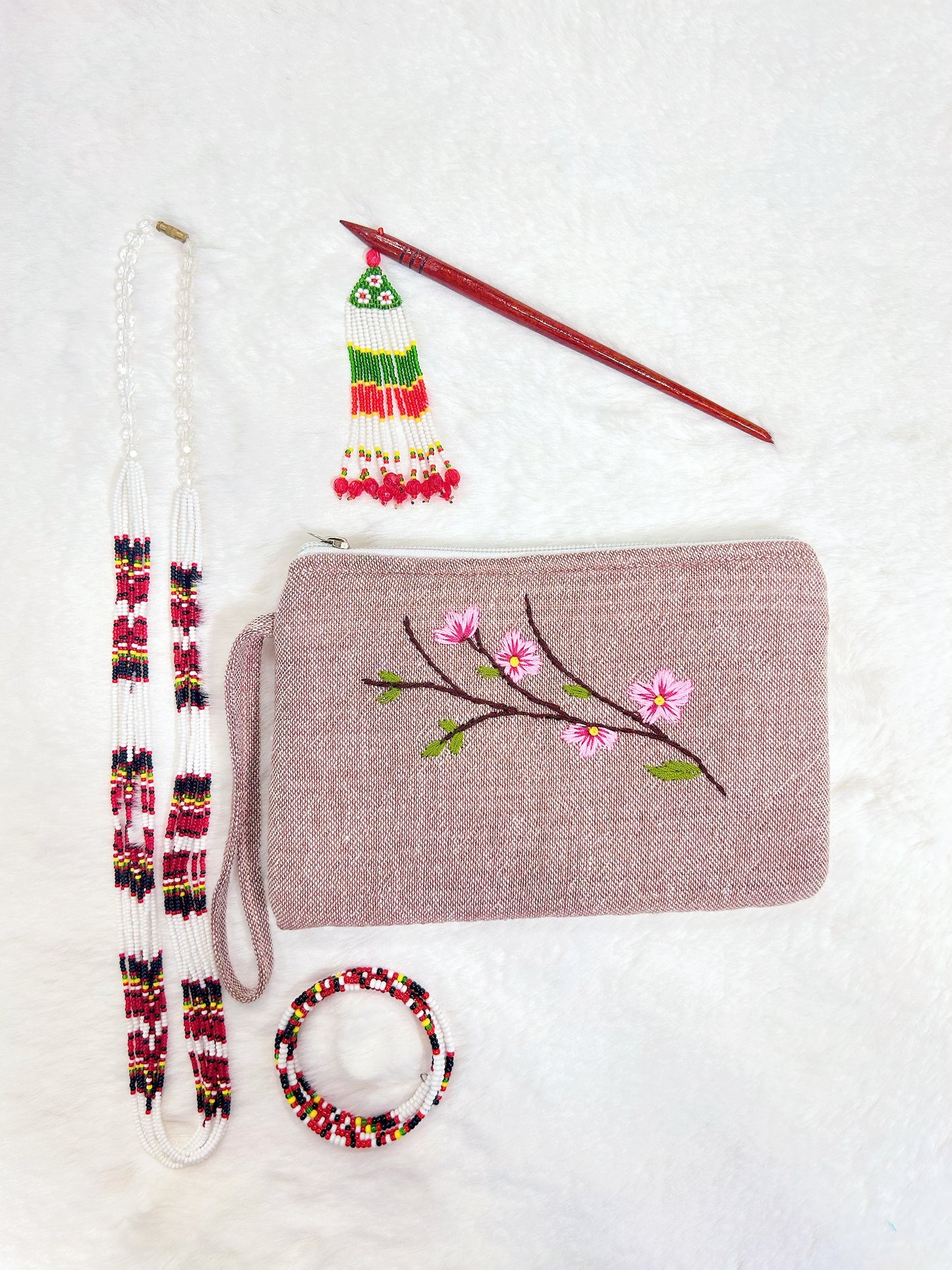 Cherry Handmade Embroidered wallet