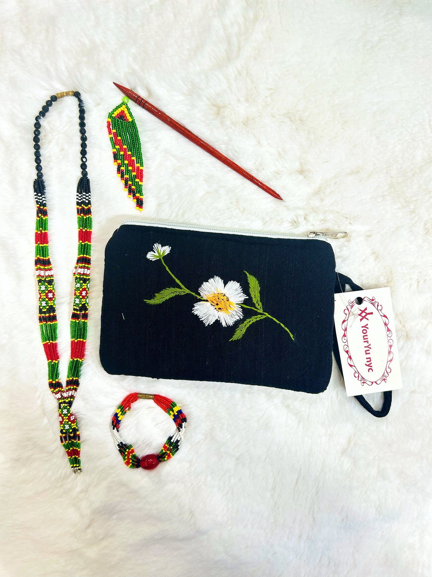 Cobra Saffron Handmade Embroidered Wallet