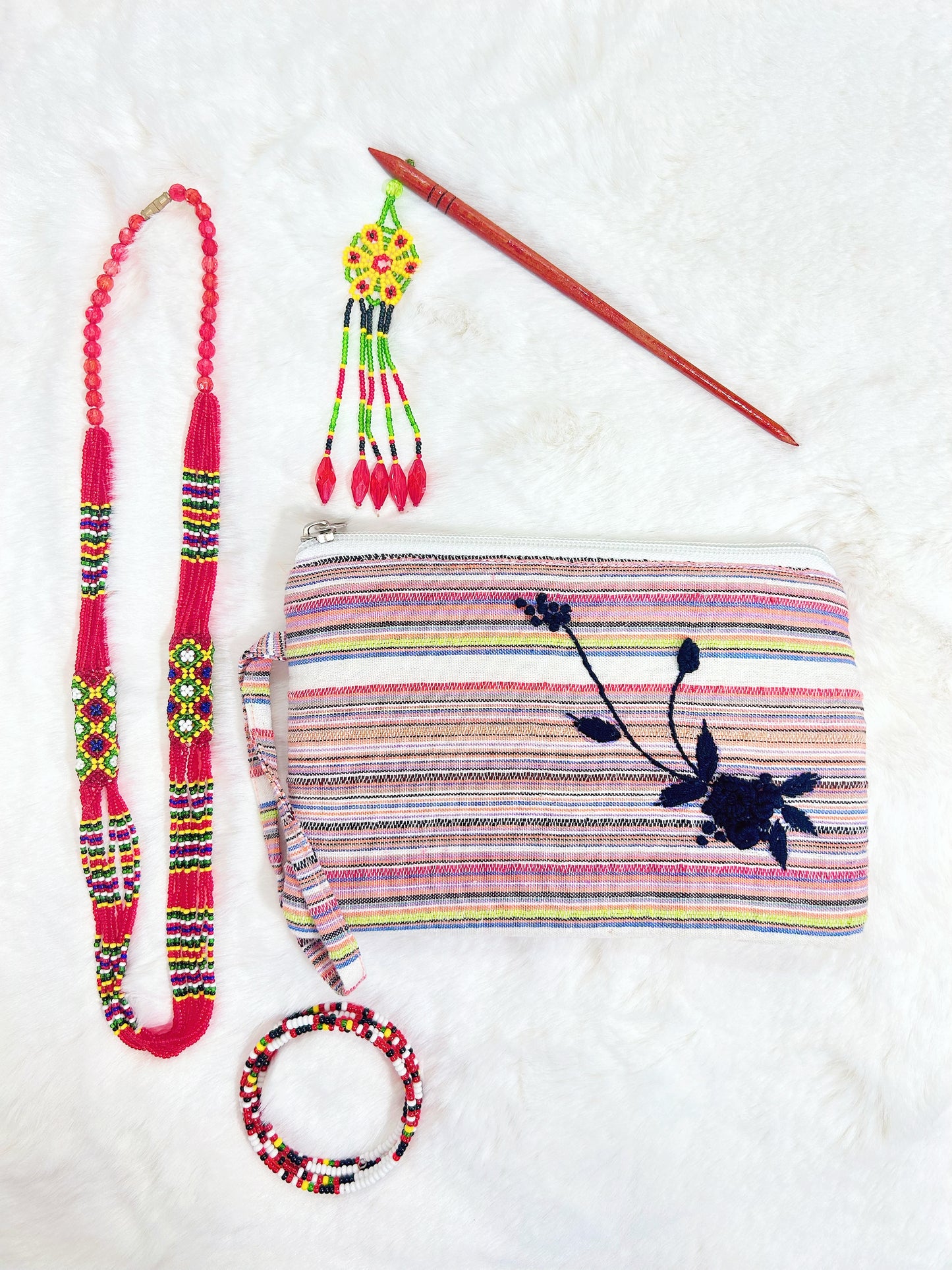 Rosy Handmade Embroidered Wallet