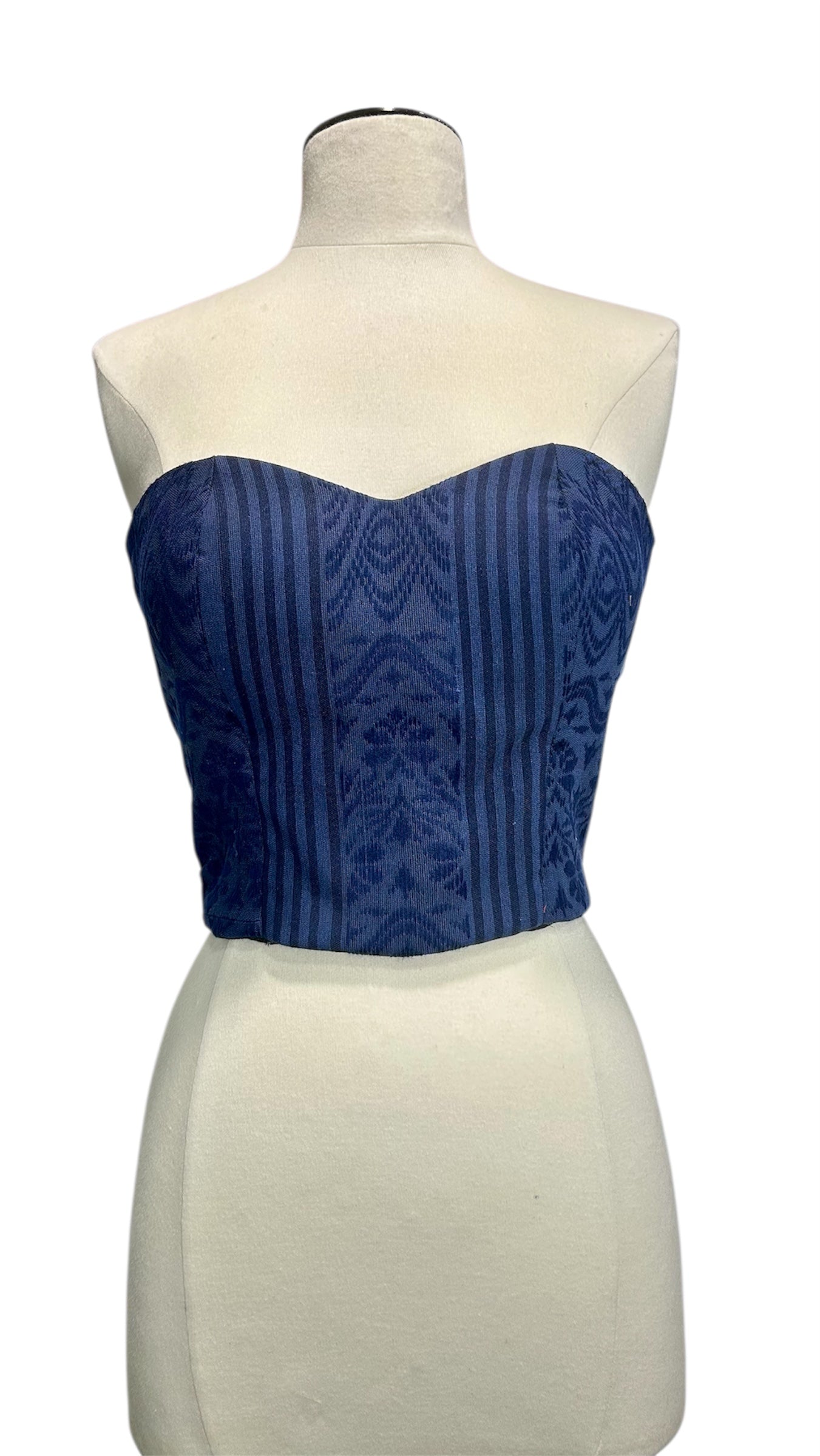 Handwoven Blue Corset Top