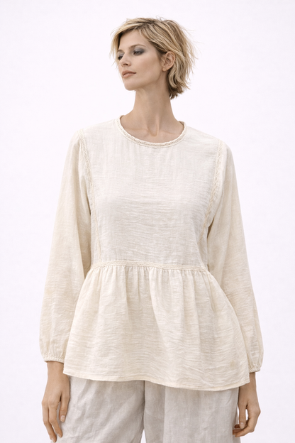 Long Sleeve Cotton Blouse