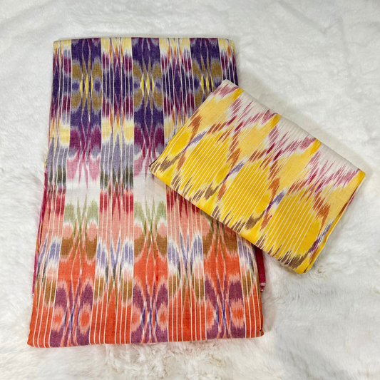 Handwoven Ikat Cotton A Chate