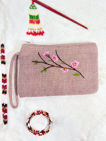 Cherry Handmade Embroidered wallet