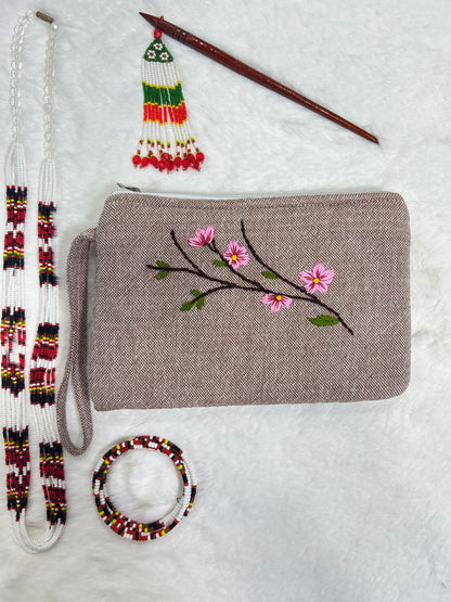 Rosy Handmade Embroidered Wallet