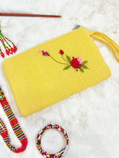 Rosy Handmade Embroidered Wallet