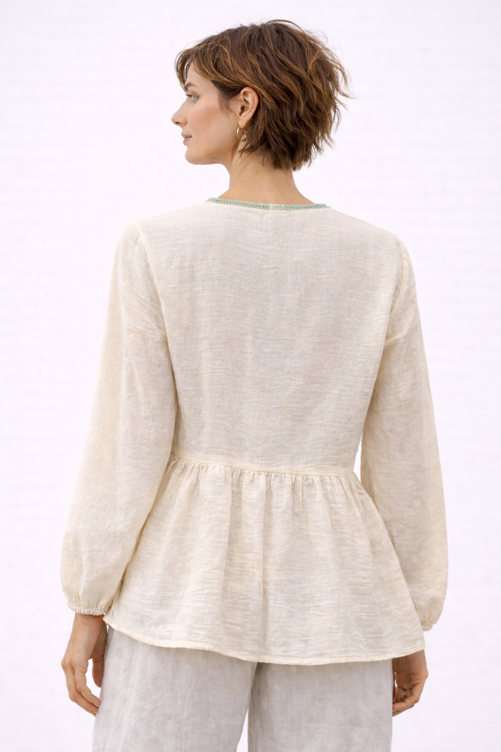 Long Sleeve Cotton Blouse
