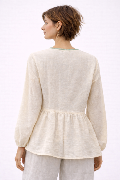Long Sleeve Cotton Blouse