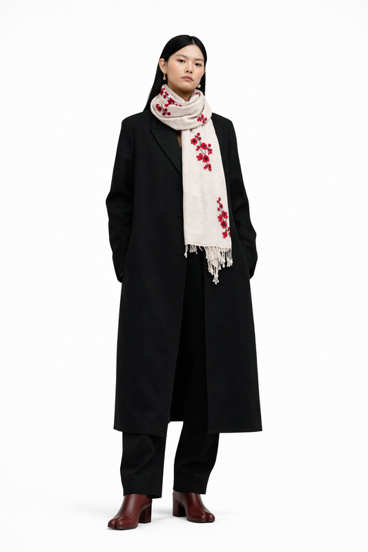 Rosy Handmade Cotton Scarf