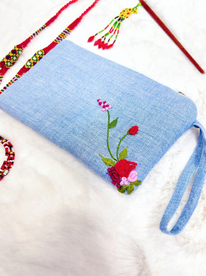 Rosy Handmade Embroidered Wallet