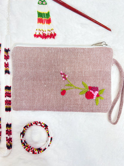 Rosy Handmade Embroidered Wallet