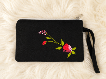 Rosy Handmade Embroidered Wallet