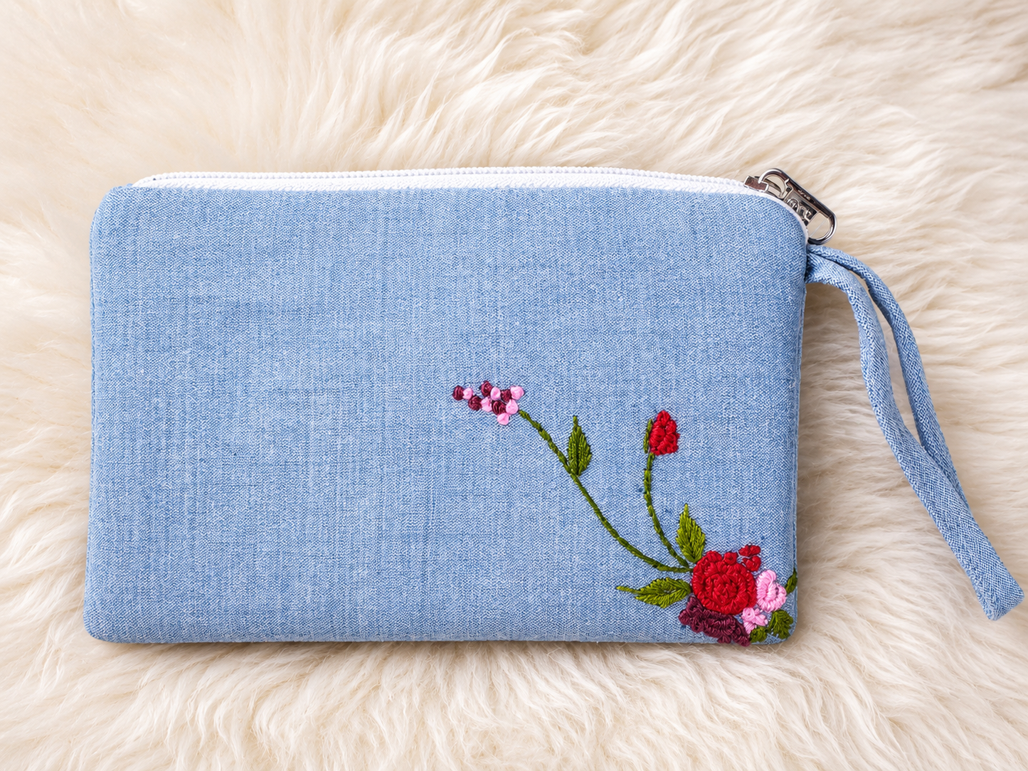 Rosy Handmade Embroidered Wallet
