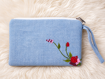 Rosy Handmade Embroidered Wallet