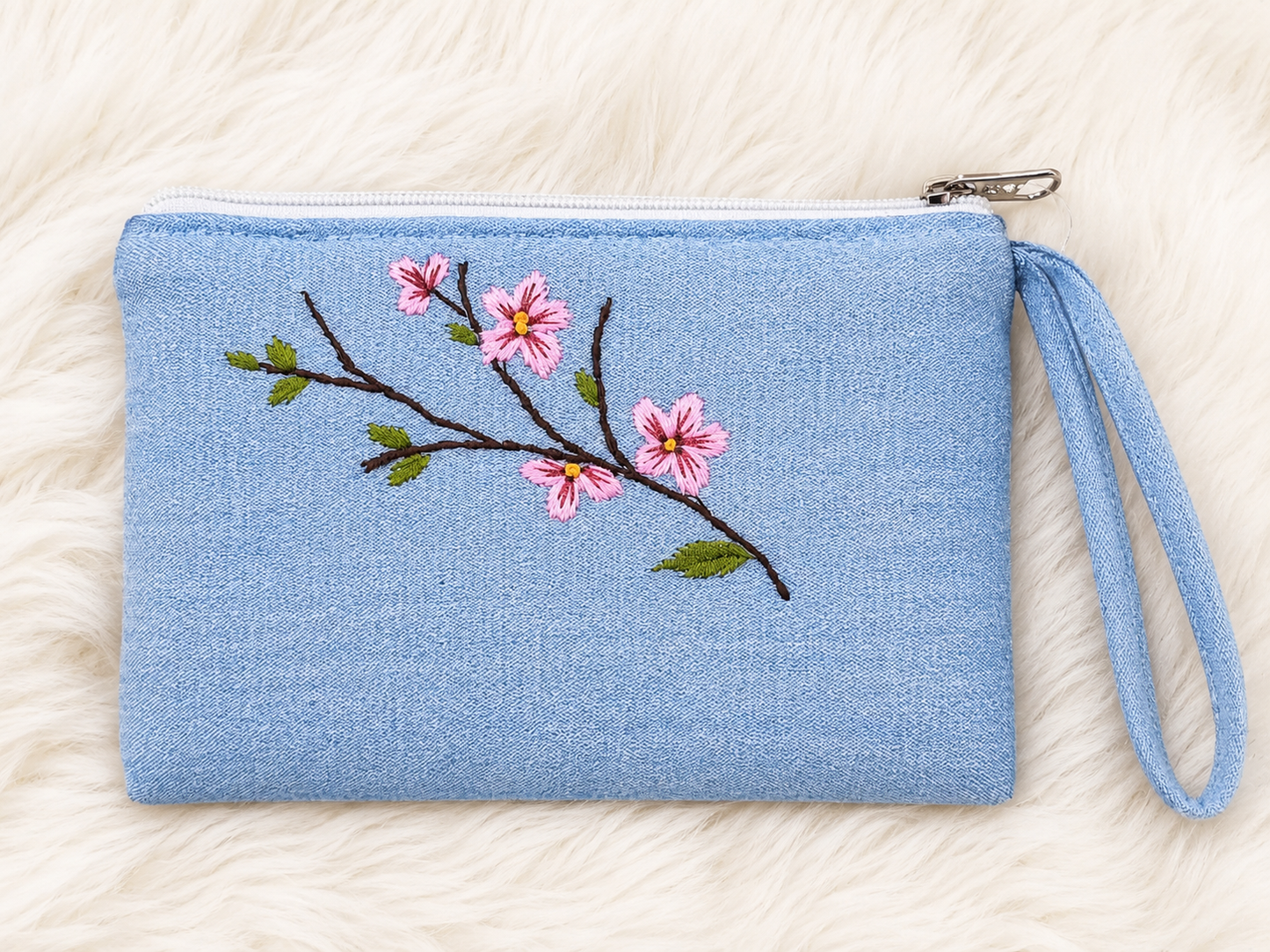 Cherry Handmade Embroidered wallet