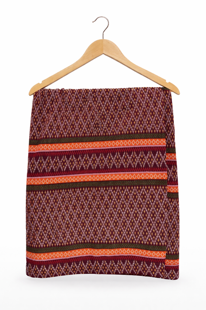 Dark Burgundy Chin Skirt