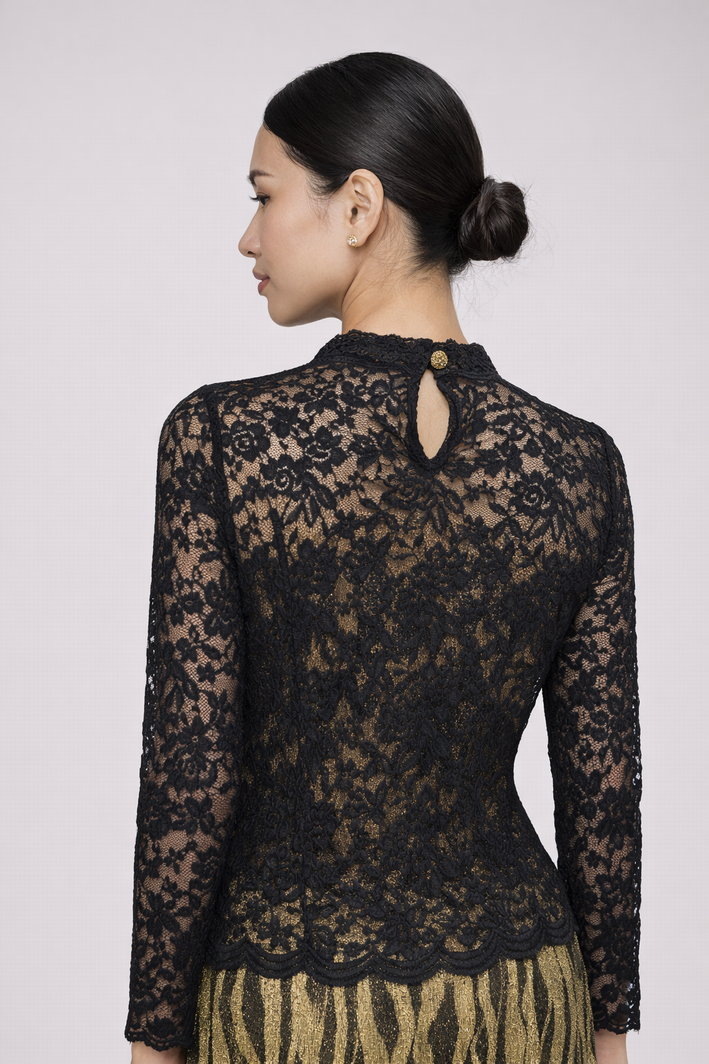 Golden Lace Evening Dress