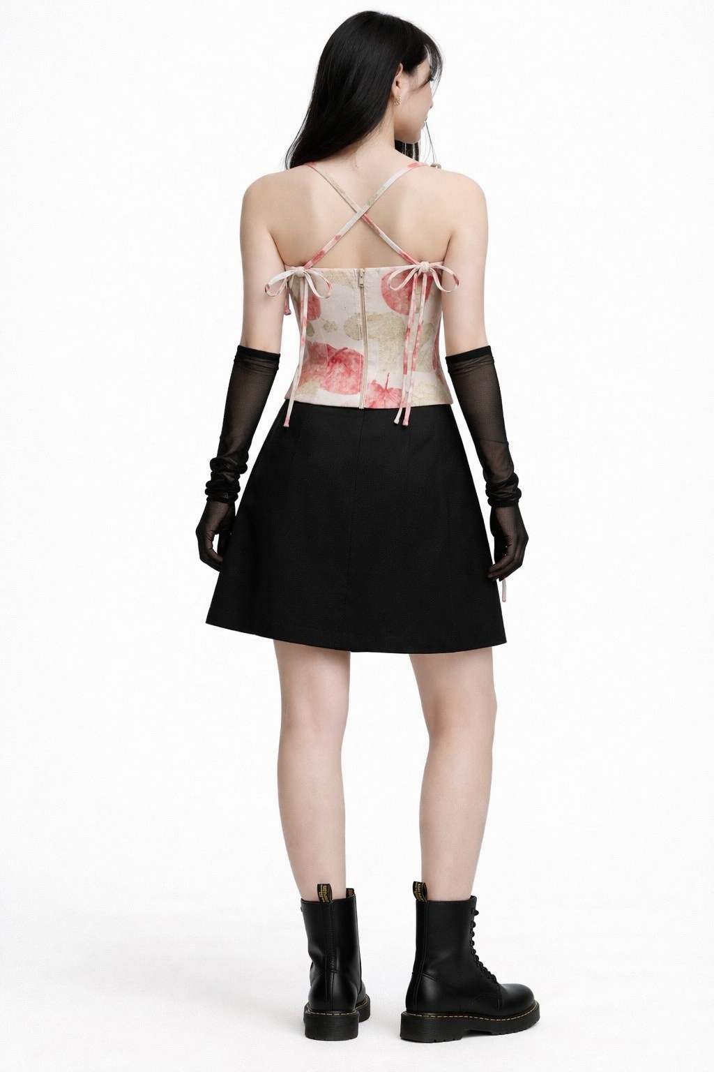 Eco Botanical Print Corset Top
