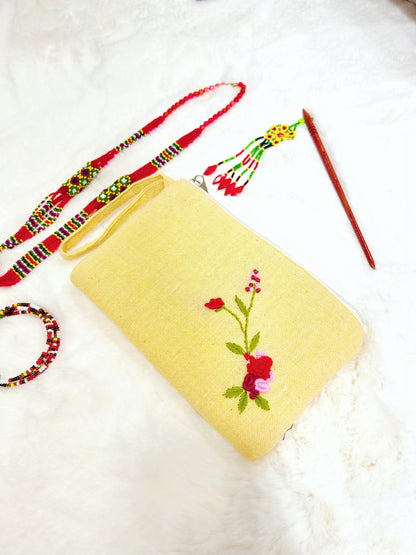 Rosy Handmade Embroidered Wallet