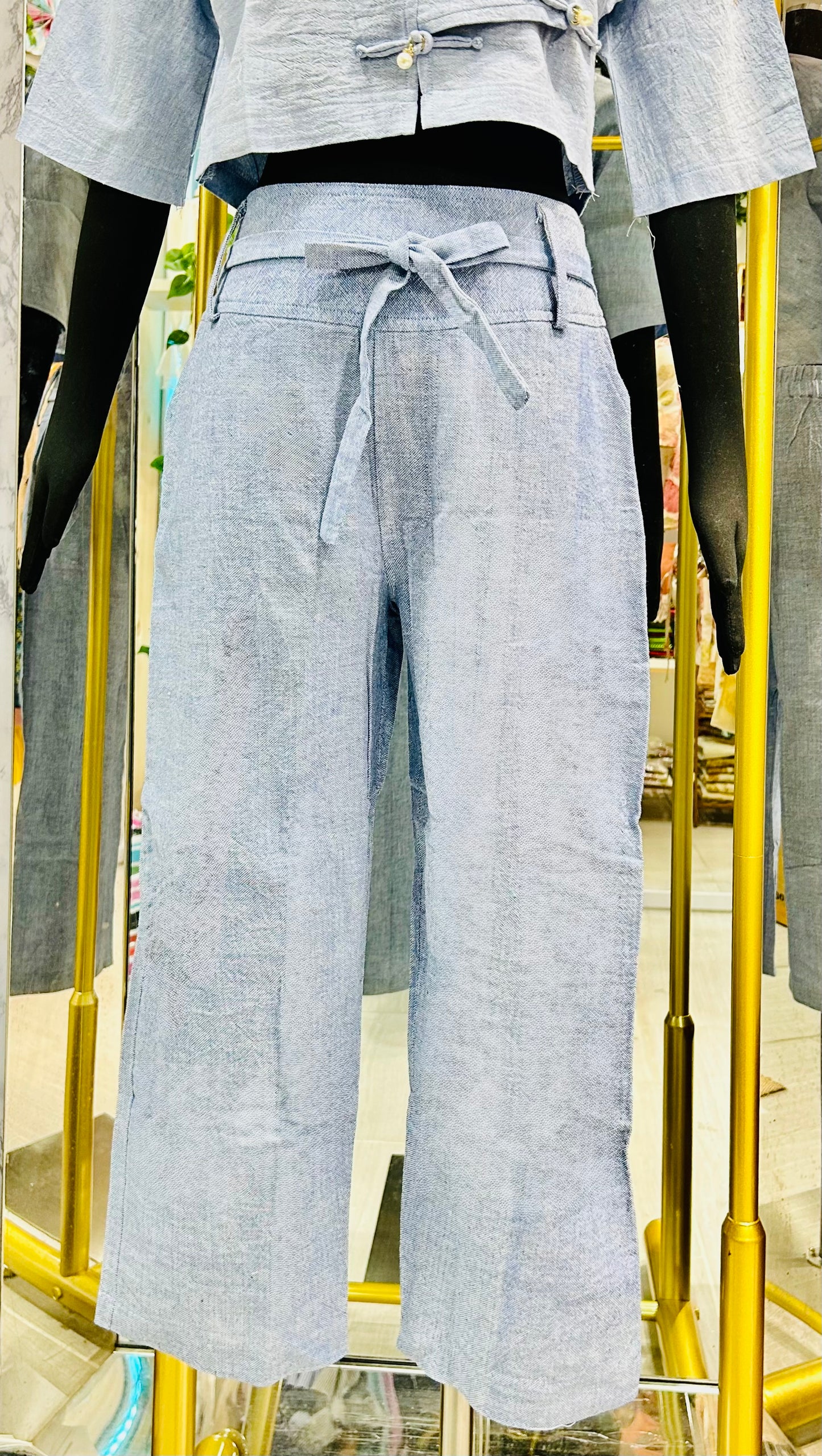 Cotton Pants w/Tie String