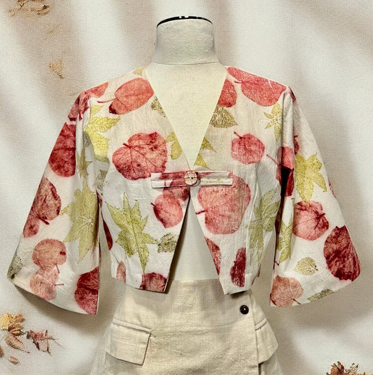 Eco-print Crop Jacket