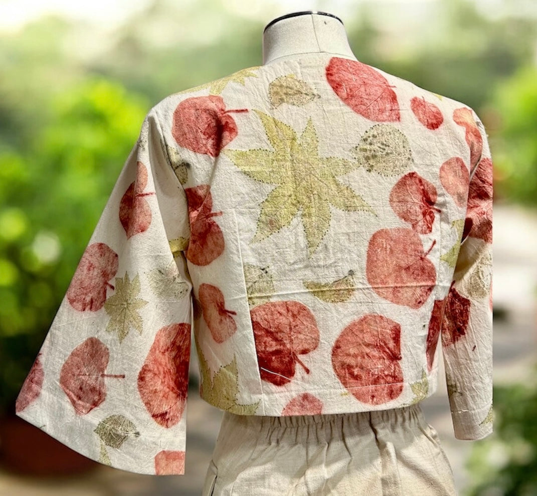 Eco-print Crop Jacket