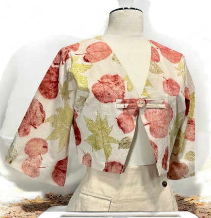 Eco-print Crop Jacket