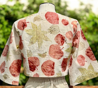 Eco-print Crop Jacket