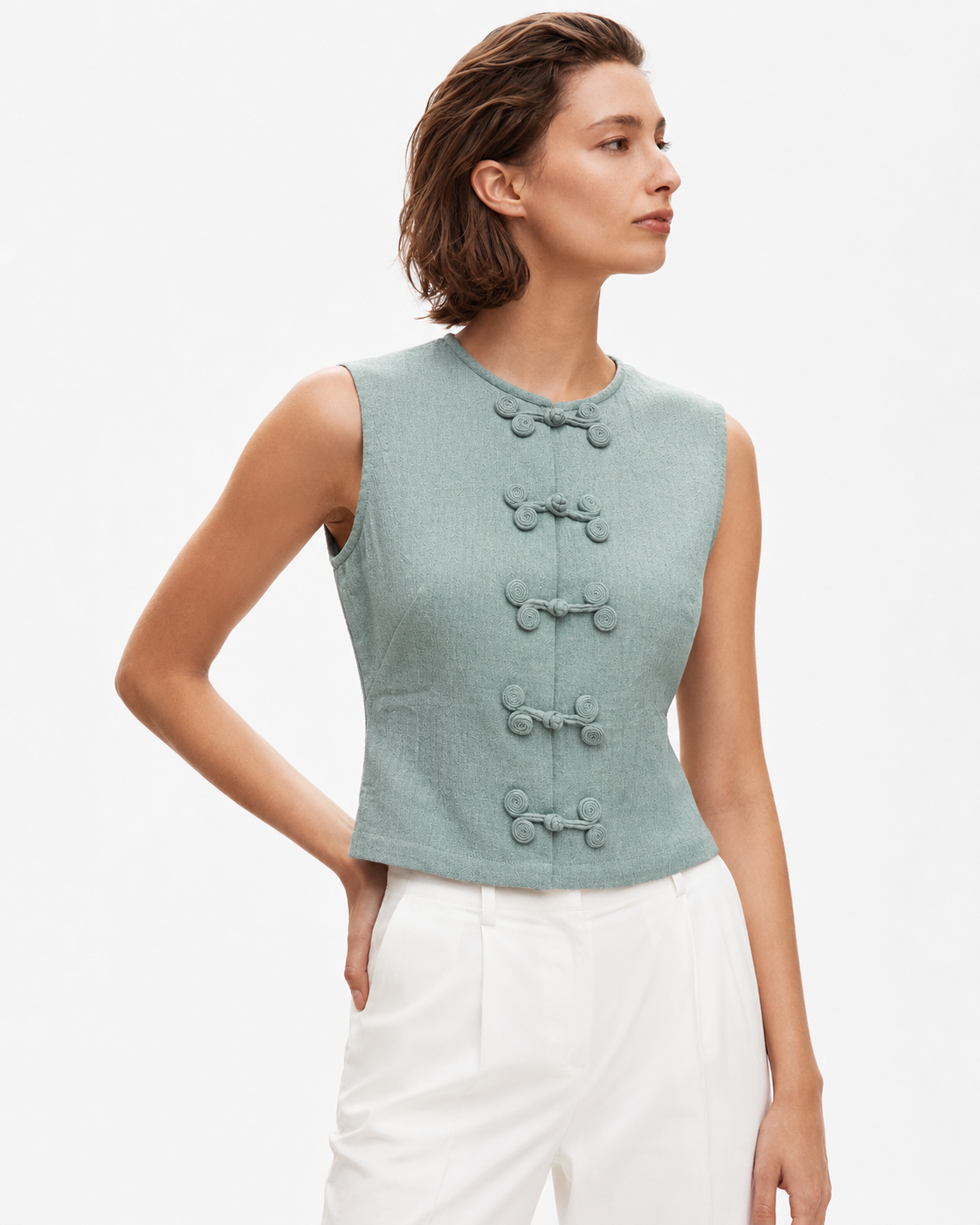 Jade Cotton Knot Top