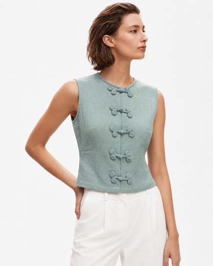 Jade Cotton Knot Top
