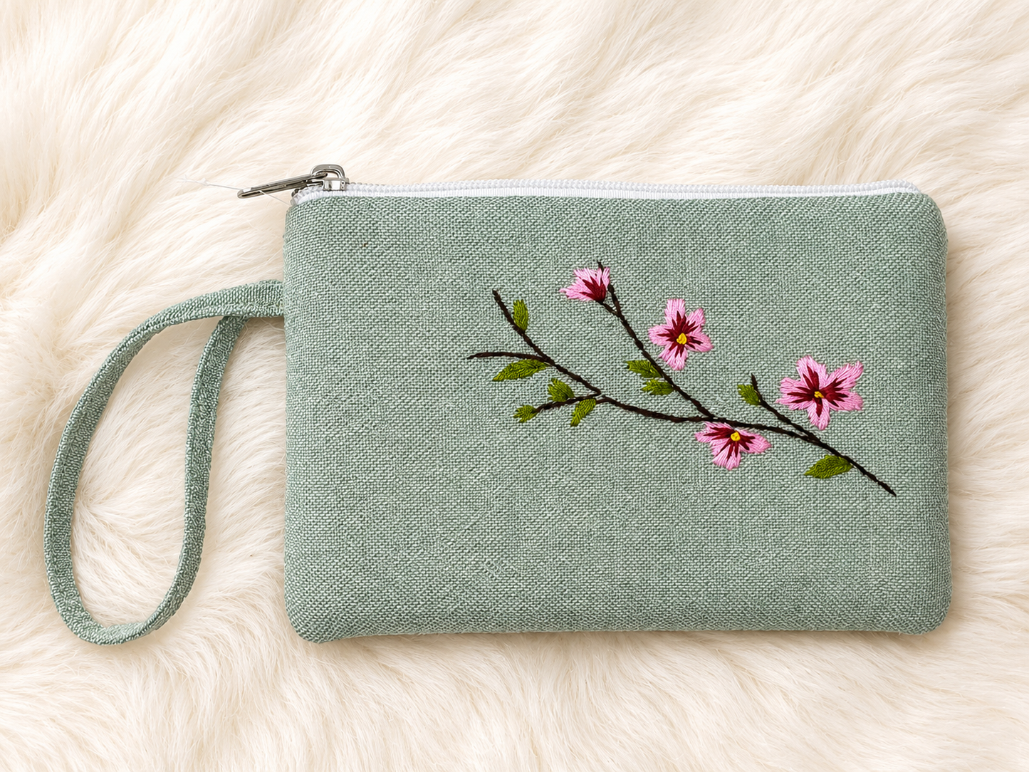 Cherry Handmade Embroidered wallet