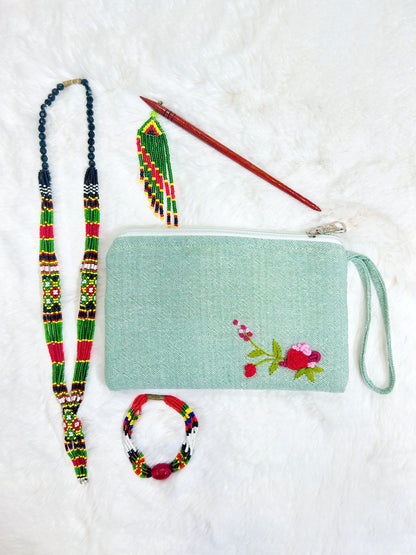 Rosy Handmade Embroidered Wallet