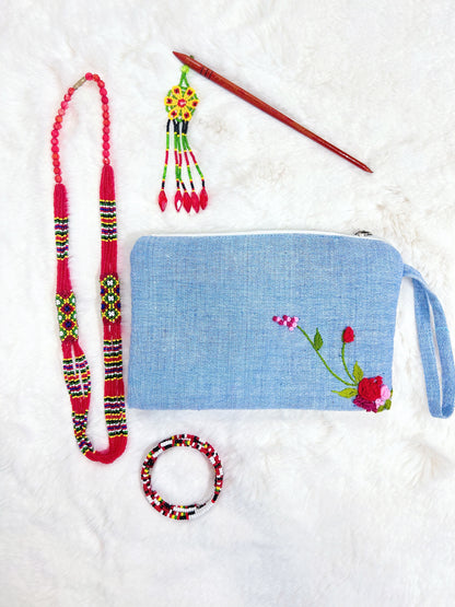 Rosy Handmade Embroidered Wallet