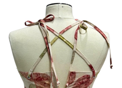Eco Botanical Print Corset Top