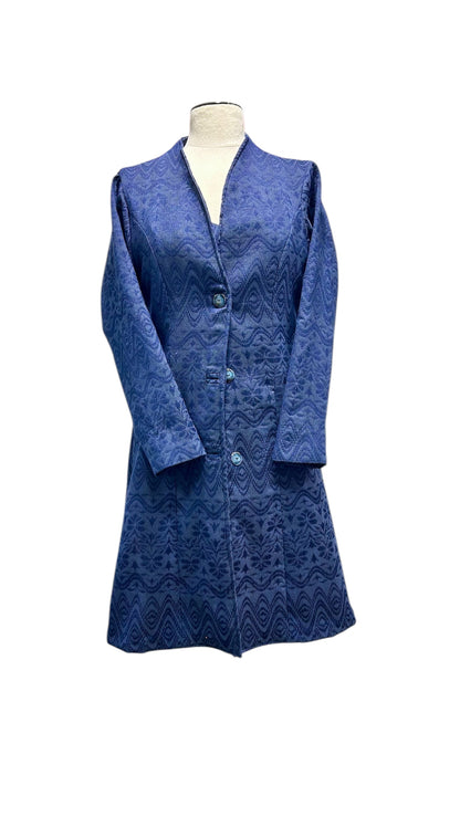 Handwoven Blue Long Coat