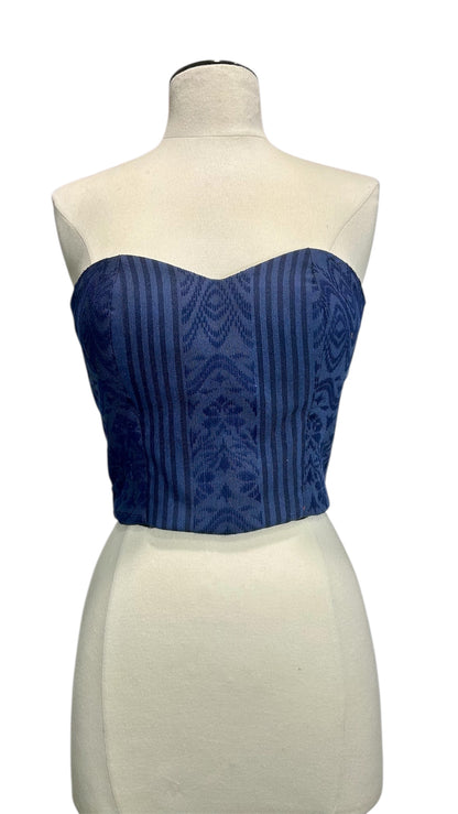 Handwoven Blue Corset Top