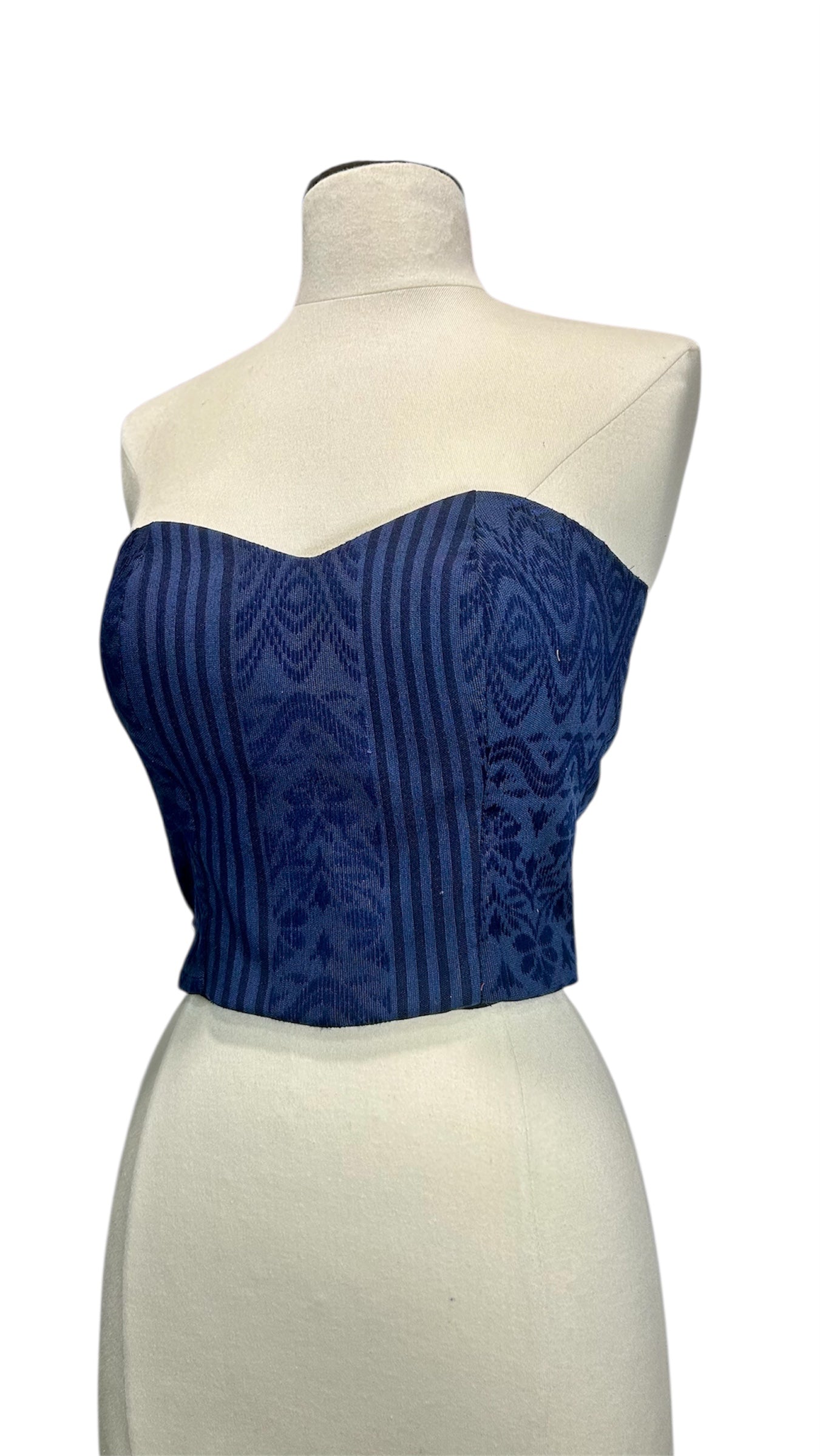 Handwoven Blue Corset Top
