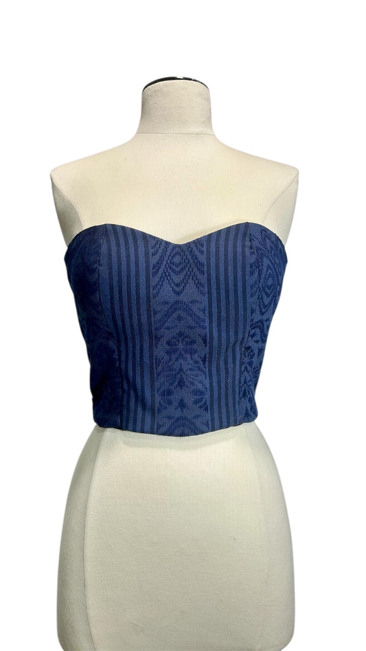 Handwoven Blue Corset Top