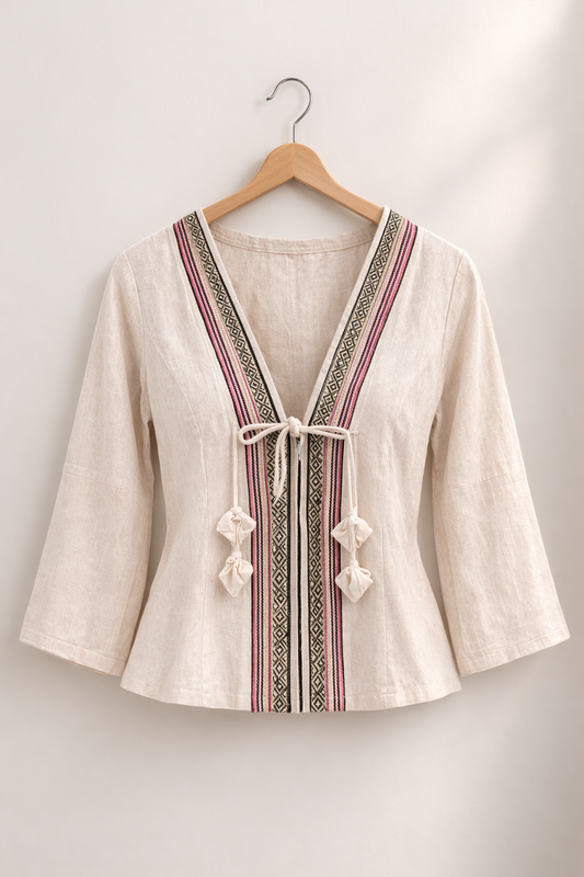 Cotton Trim Long Sleeve