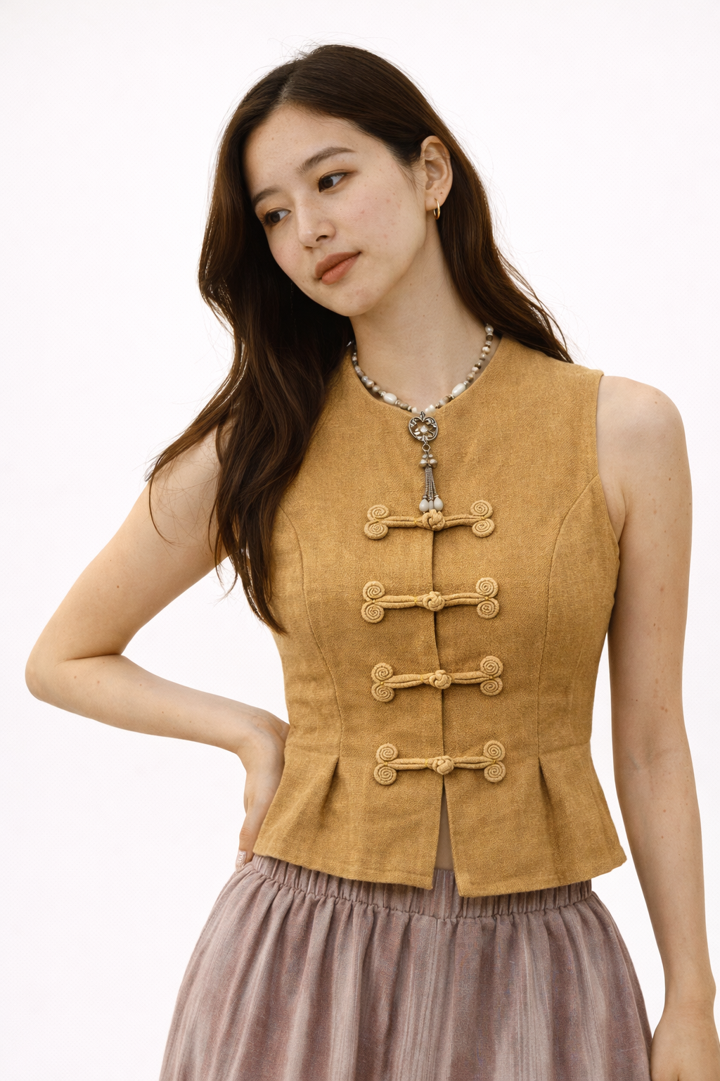 Cotton Knot Peplum Top
