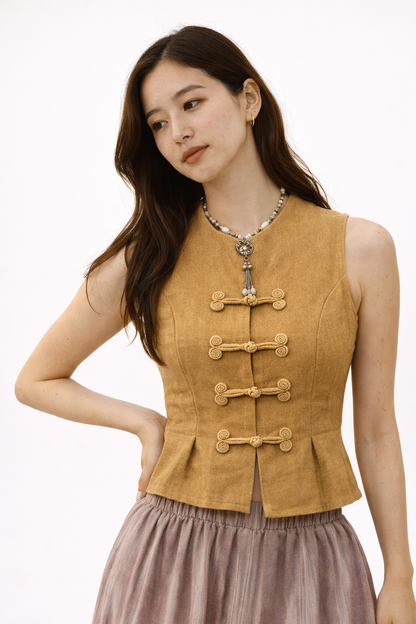 Cotton Knot Peplum Top